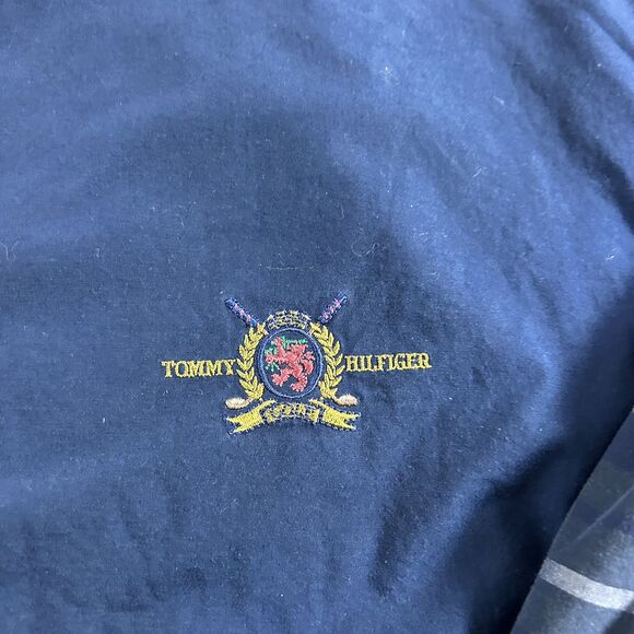 Vintage Tommy Hilfiger Golf Windbreaker Mens XL Reversible Jacket Plaid Sleeves - Picture 10 of 15